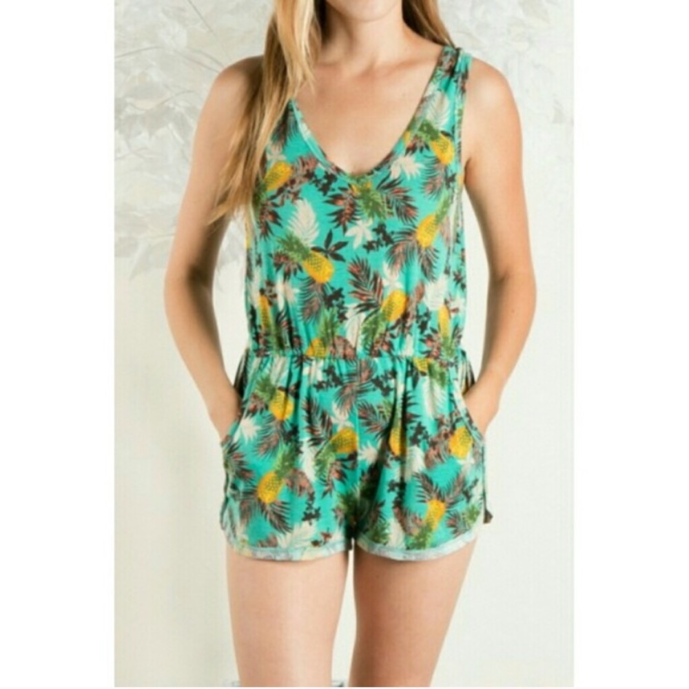 Mint Green Pineapple Romper